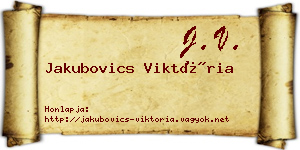 Jakubovics Viktória névjegykártya