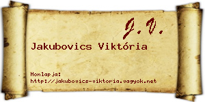 Jakubovics Viktória névjegykártya