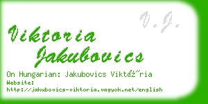 viktoria jakubovics business card